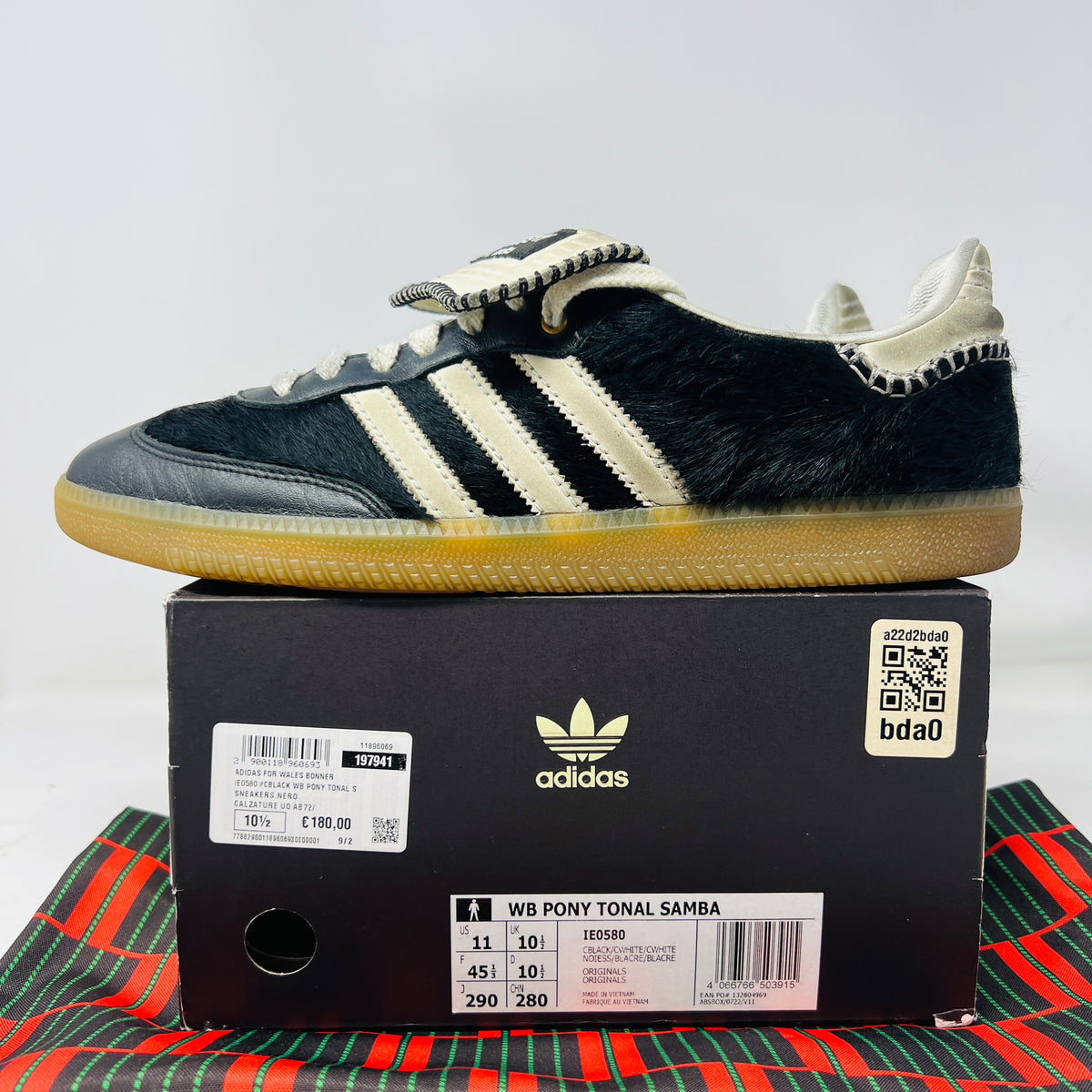 adidas Samba Pony Tonal Wales Bonner Core Black