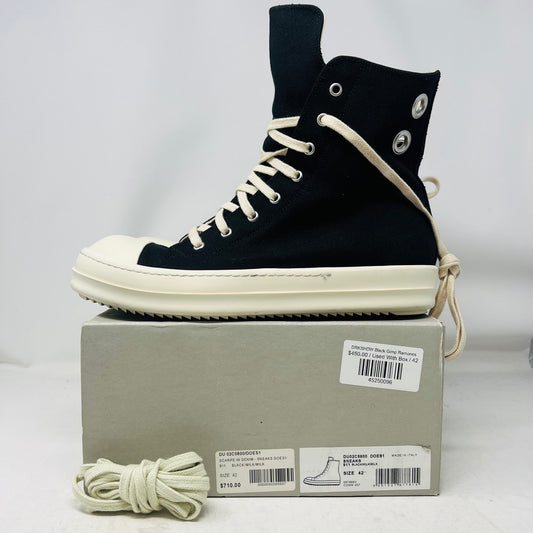 Rick Owens DRKSHDW High Top Black Milk