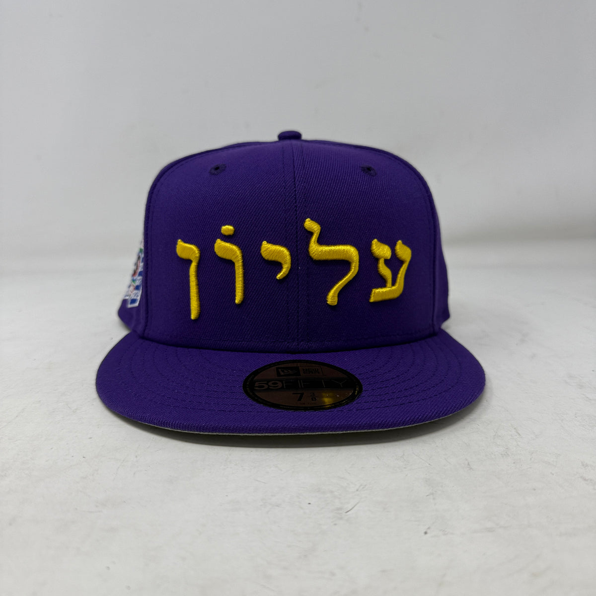Supreme Hebrew New Era 59Fifty Fitted Cap Purple