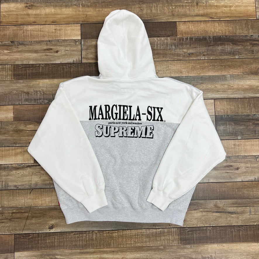 Supreme MM6 Maison Margiela Eagle Zip Up Hooded Sweatshirt White