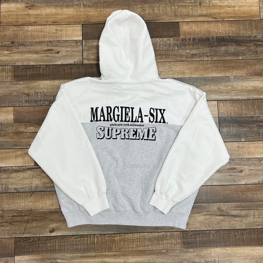 Supreme MM6 Maison Margiela Eagle Zip Up Hooded Sweatshirt White