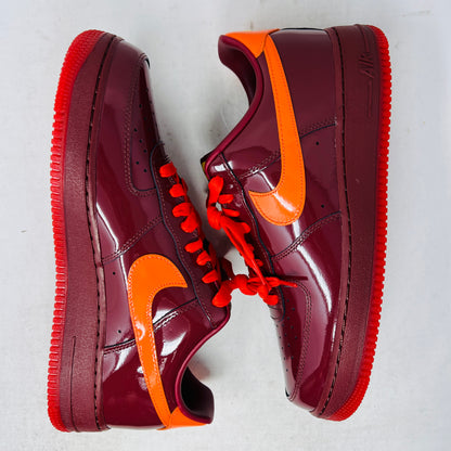 Nike Air Force 1 Low Patent Leather Dark Team Red Safety Orange