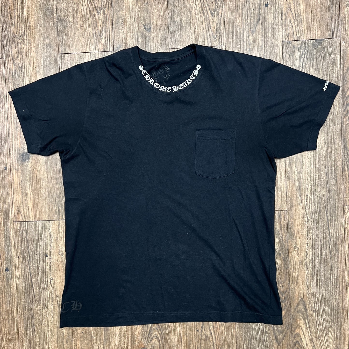Chrome Hearts Short Sleeve Pocket Crew T-shirt Black