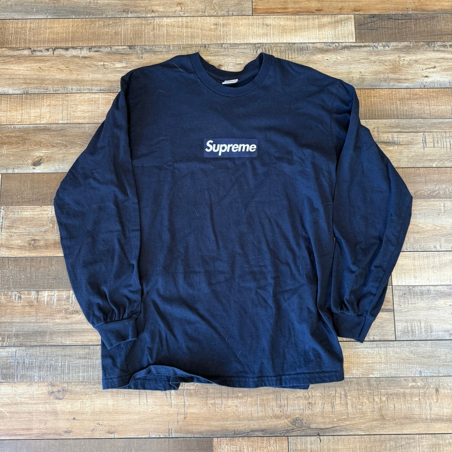 Supreme Box Logo L/S Tee Navy