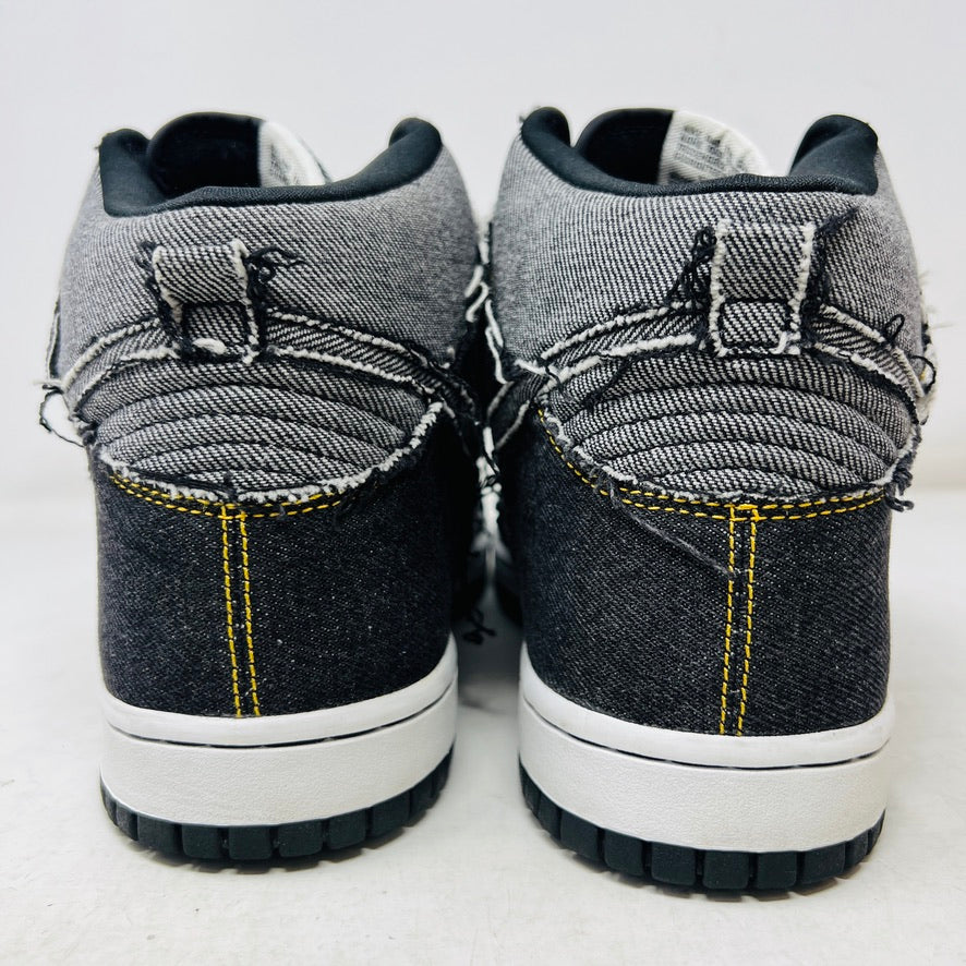 Nike Dunk High Black Denim