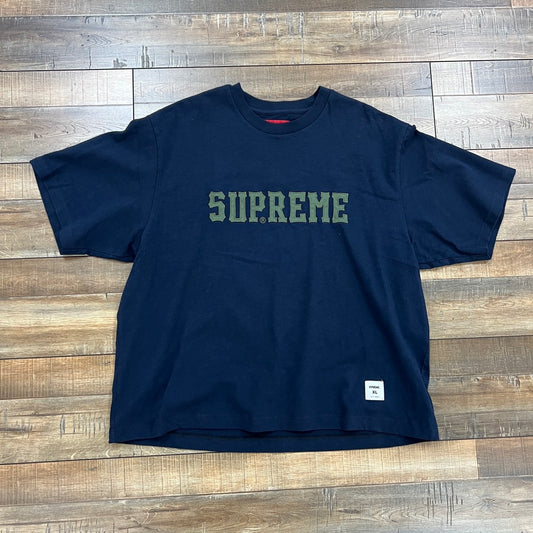 Supreme Twill Applique S/S Top Navy