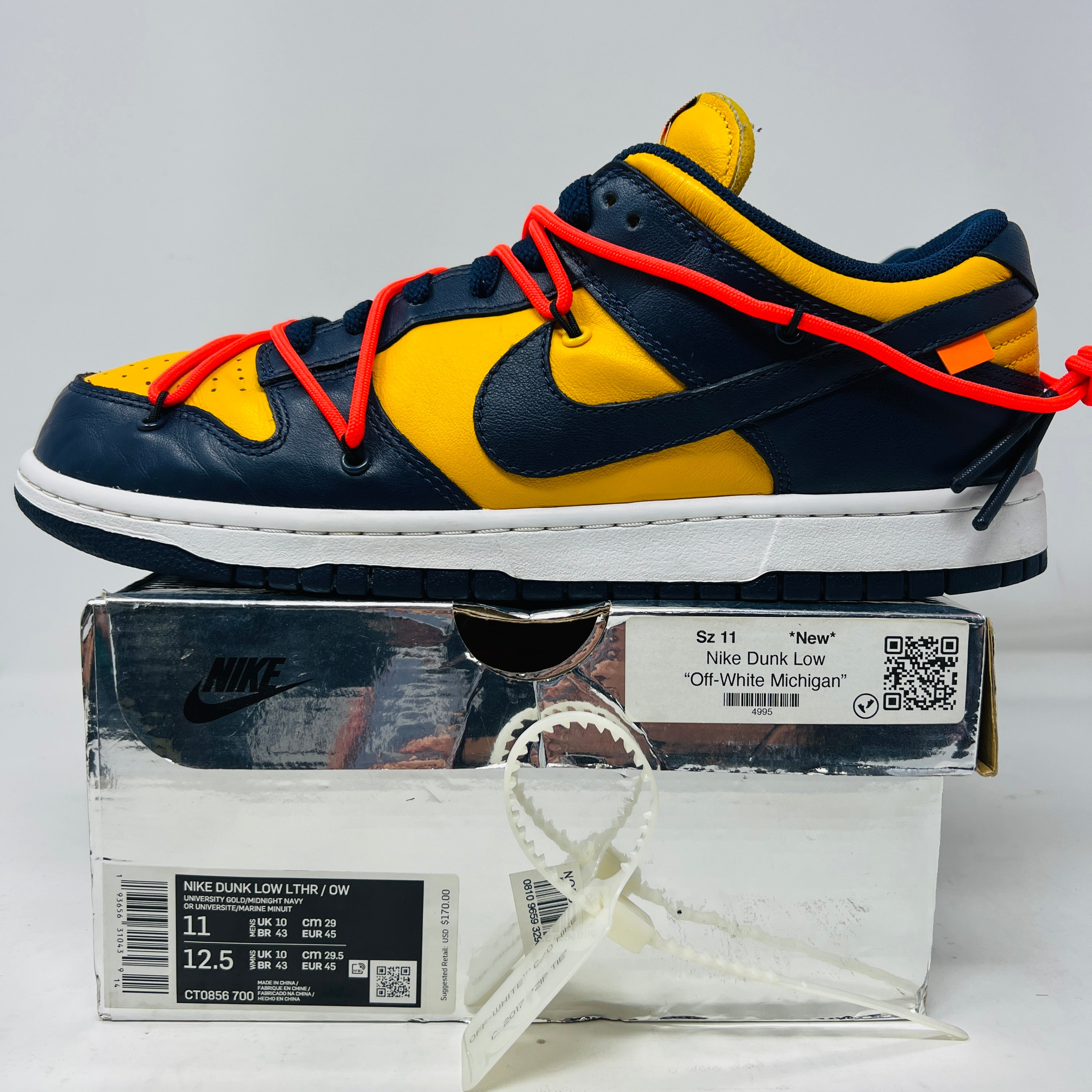 限定コラボ【Nike × Off-White】ダンク ロー universitygold Off-White × Nike Air Rubber Dunk 