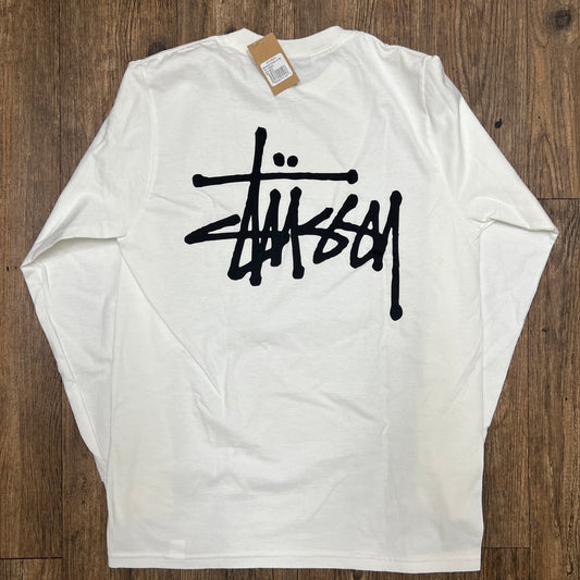 Stussy Basic Long Sleeve Tee White