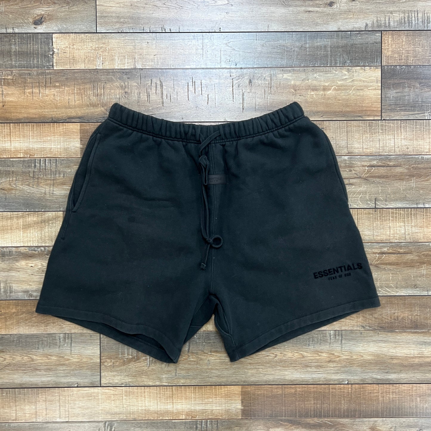 Essentials Fear Of God Black Stretch Limo Sweat Shorts