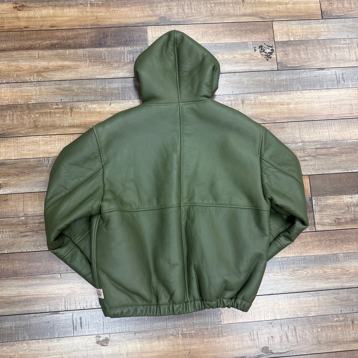 Stussy Shearling Hooded Work Jacket Green