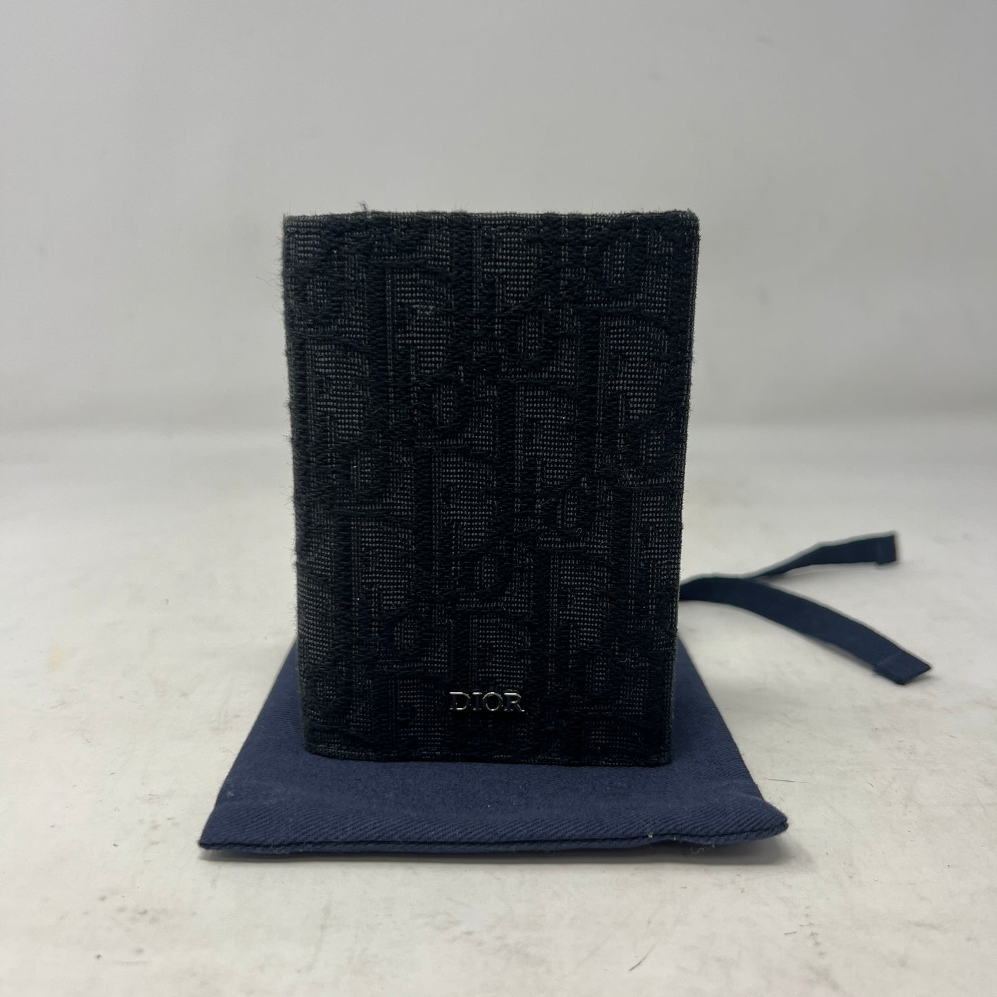 Dior Oblique Jacquard Bifold Card Holder Black