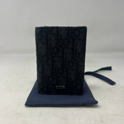 Dior Oblique Jacquard Bifold Card Holder Black
