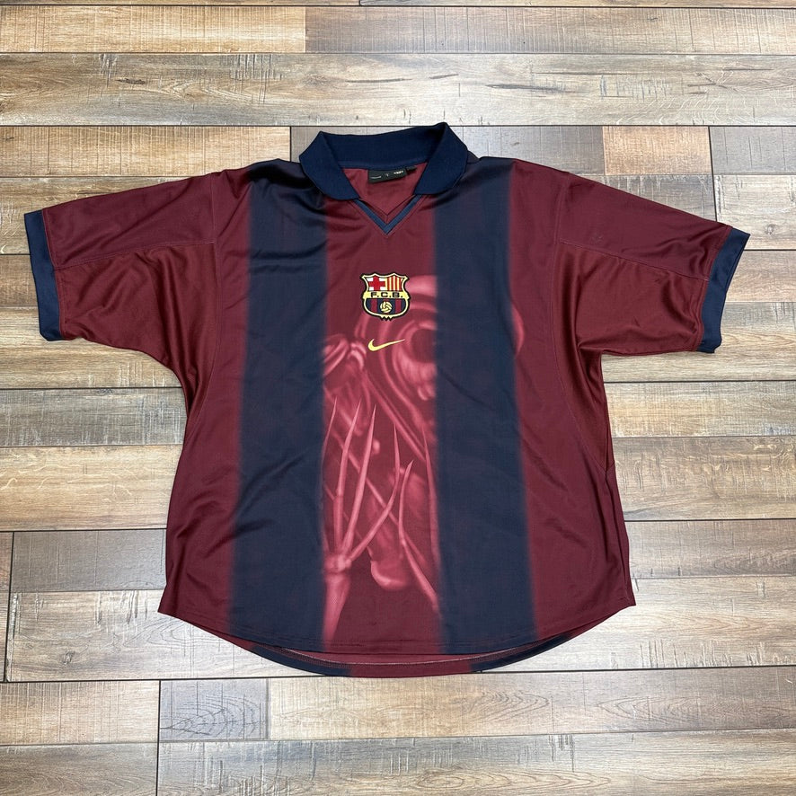 Travis Scott x Nike x FC Barcelona Retro 2000/01 Home Skeleton Jersey Multicolor