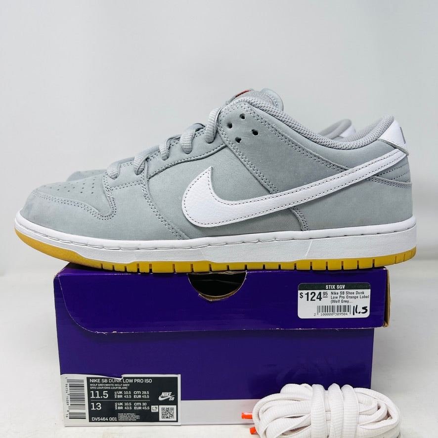 Nike SB Dunk Low Pro ISO Orange Label Wolf Grey Gum