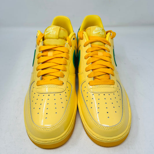 Nike Air Force 1 Low Patent Leather Topaz Gold Pine Green