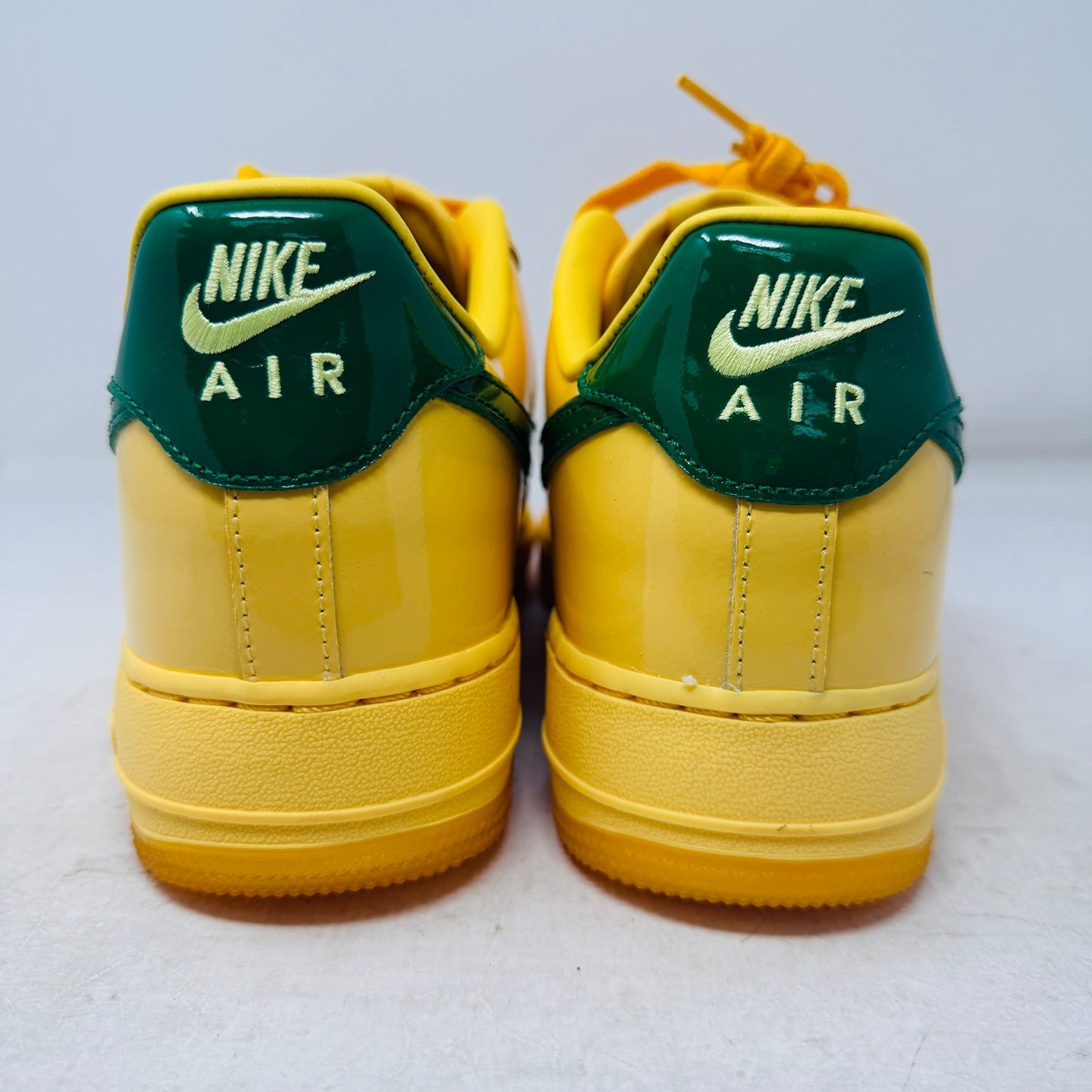 Nike Air Force 1 Low Patent Leather Topaz Gold Pine Green