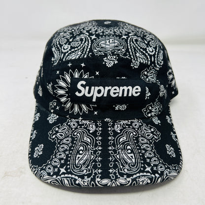 Supreme Bandana Camp Cap Black