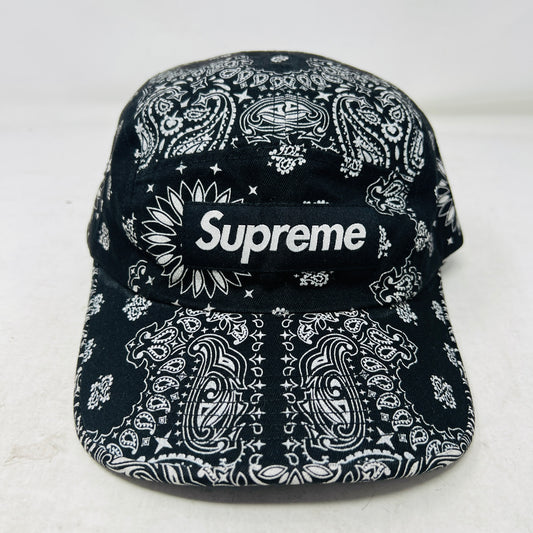 Supreme Bandana Camp Cap Black
