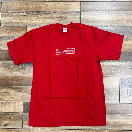 Supreme KAWS Chalk Logo Tee Red