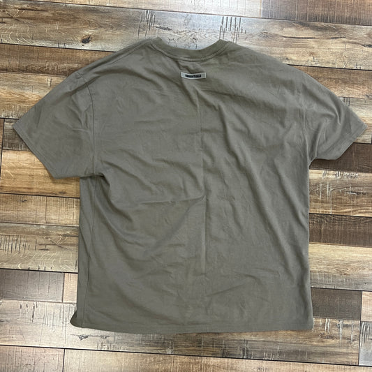 Fear Of God Essentials Taupe Boxy T-shirt Applique Logo Tee