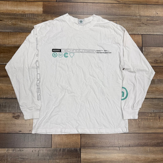 HIDDEN NY PastPresent Future Technologies L/S Tee White