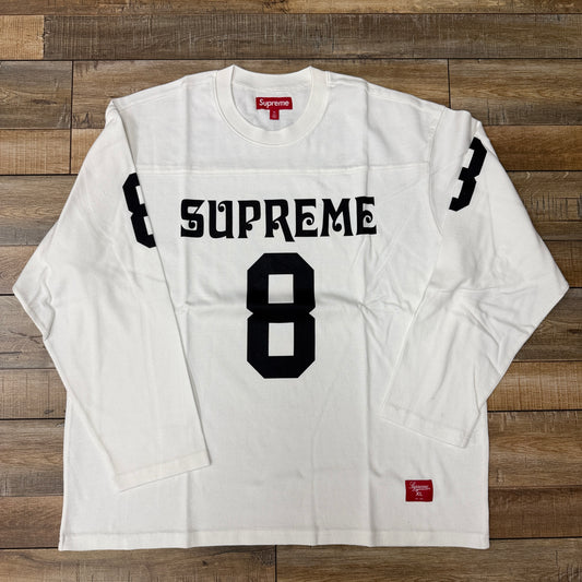 Supreme Affiliated L/S Football Top White