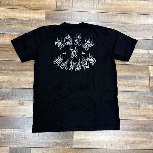 Born x Raised White Flame Logo Tee Black