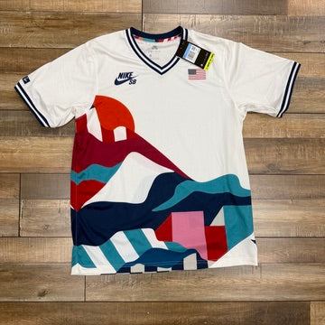 Nike SB x Parra USA Federation Kit Crew Jersey White/Brave Blue