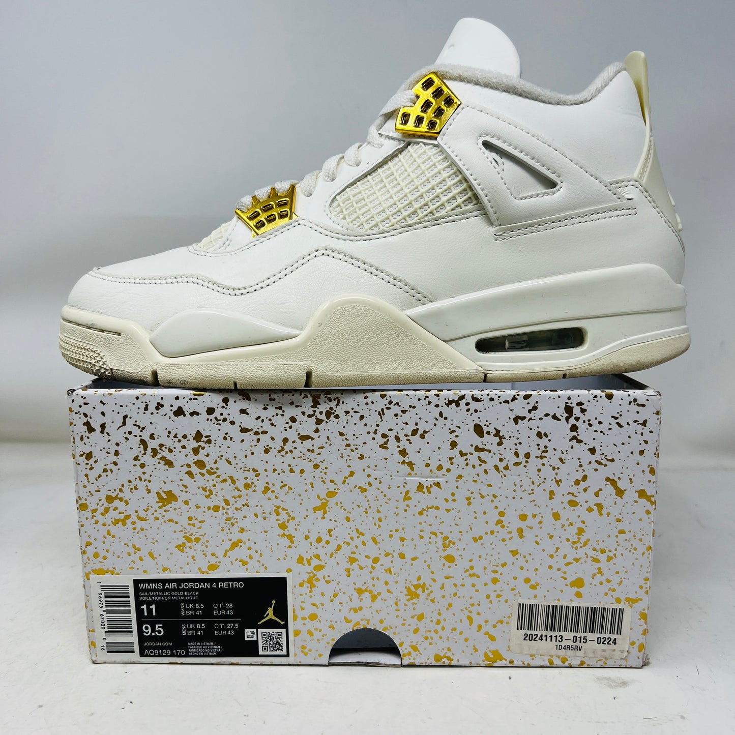 Jordan 4 Retro Metallic Gold (Women's)