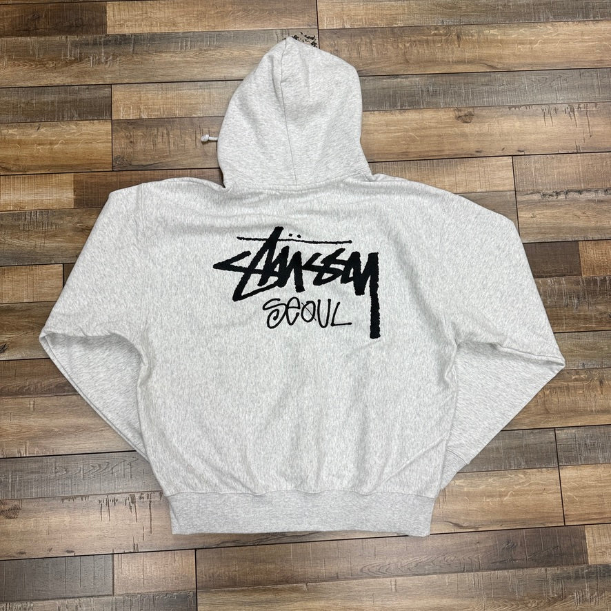 Stussy Stock Seoul Exclusive Hoodie Ash Heather