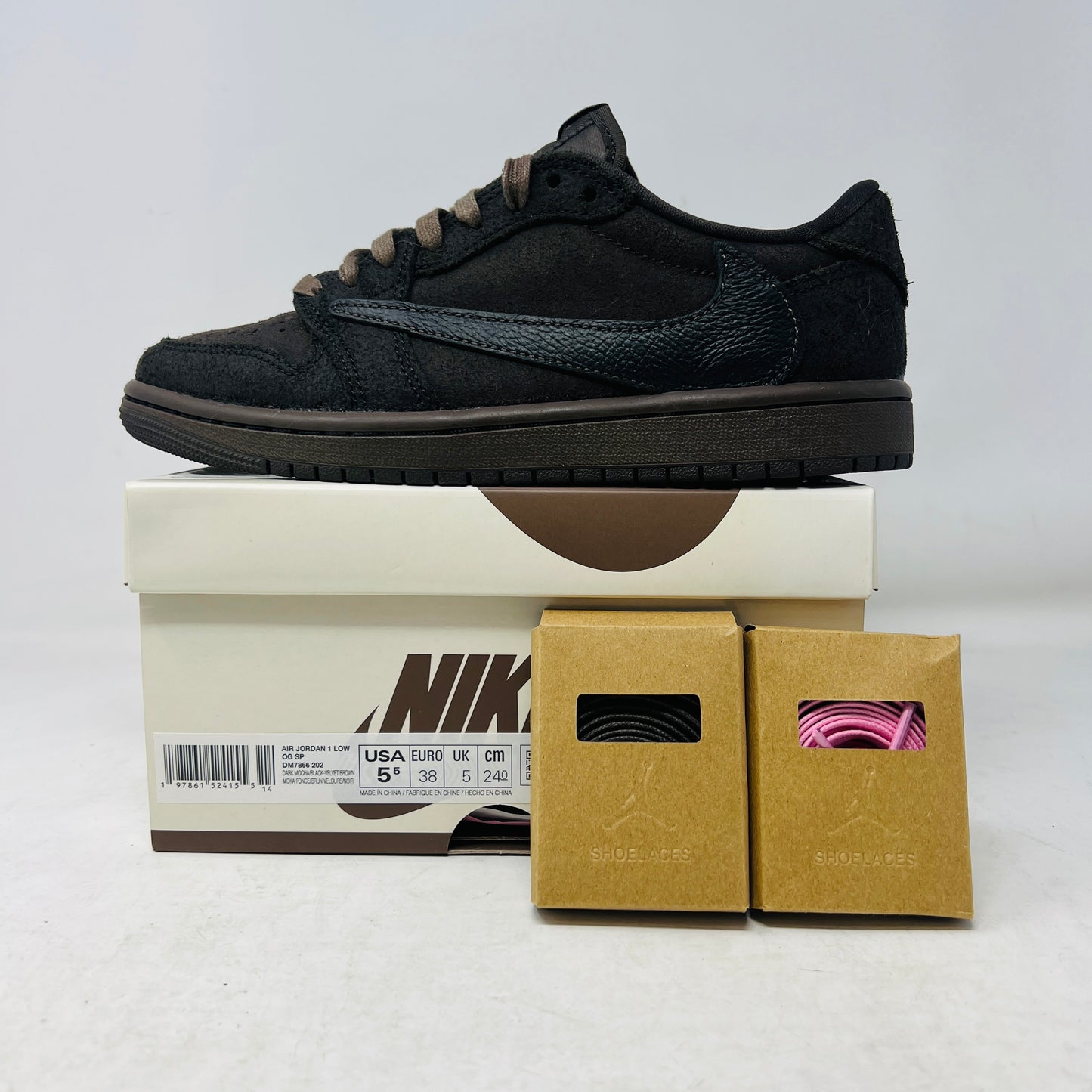 Jordan 1 Retro Low OG SP Travis Scott Velvet Brown