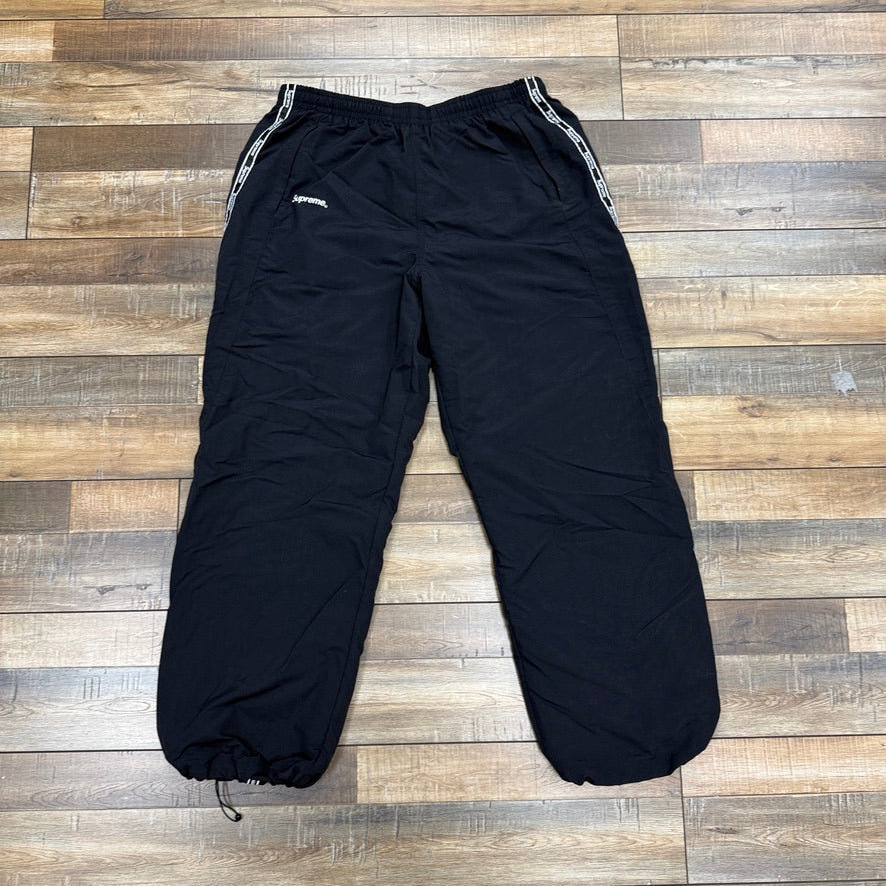 Supreme Logo Taping Track Pant Black