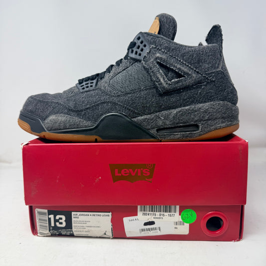 Jordan 4 Retro Levi's Black (Blank Tag)