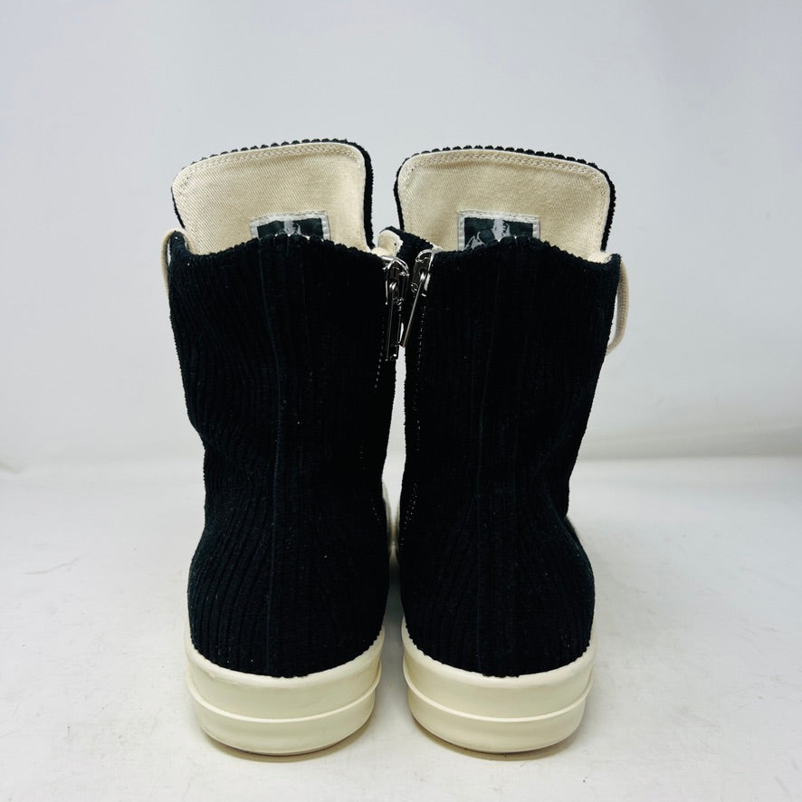 Rick Owens DRKSHDW Corduroy High Top Sneakers Black