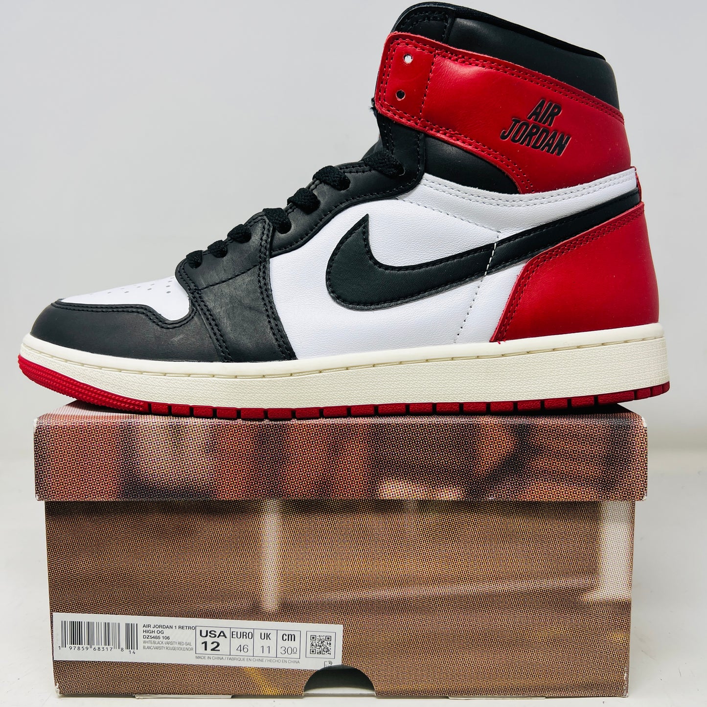 Jordan 1 Retro High OG Black Toe Reimagined