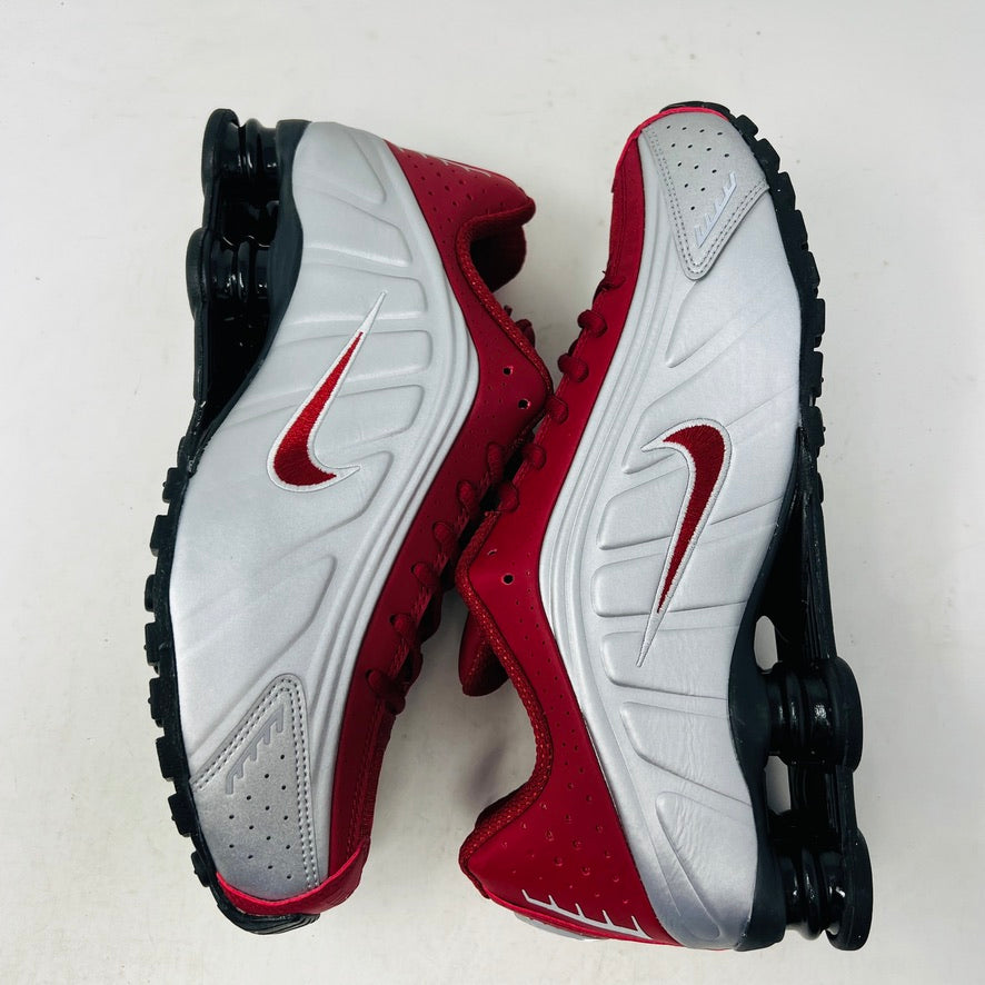 Nike Shox R4 Metallic Silver Black Crimson