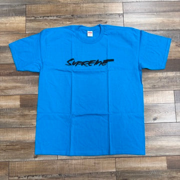 Supreme Futura Logo Tee Bright Blue
