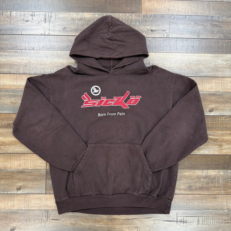 Sicko Pain Hoodie Brown