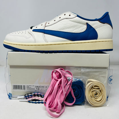 Jordan 1 Retro Low OG SP Fragment x Travis Scott Sail Military Blue