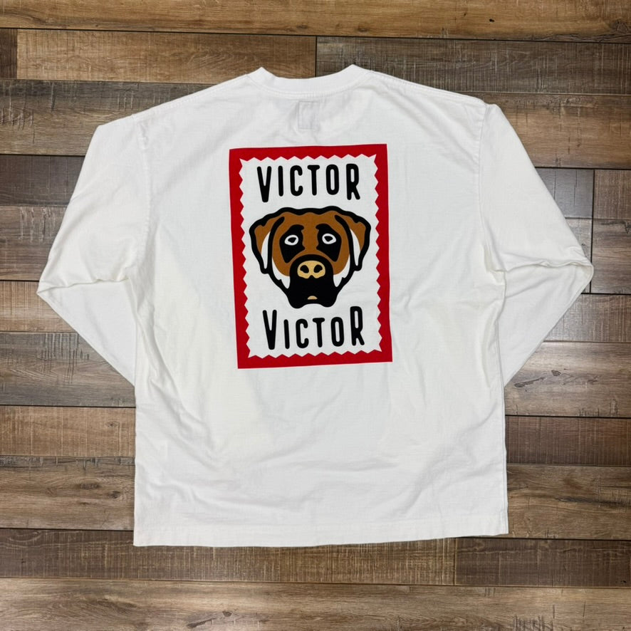 Victor Victor Worldwide Dog Logo Long (White)