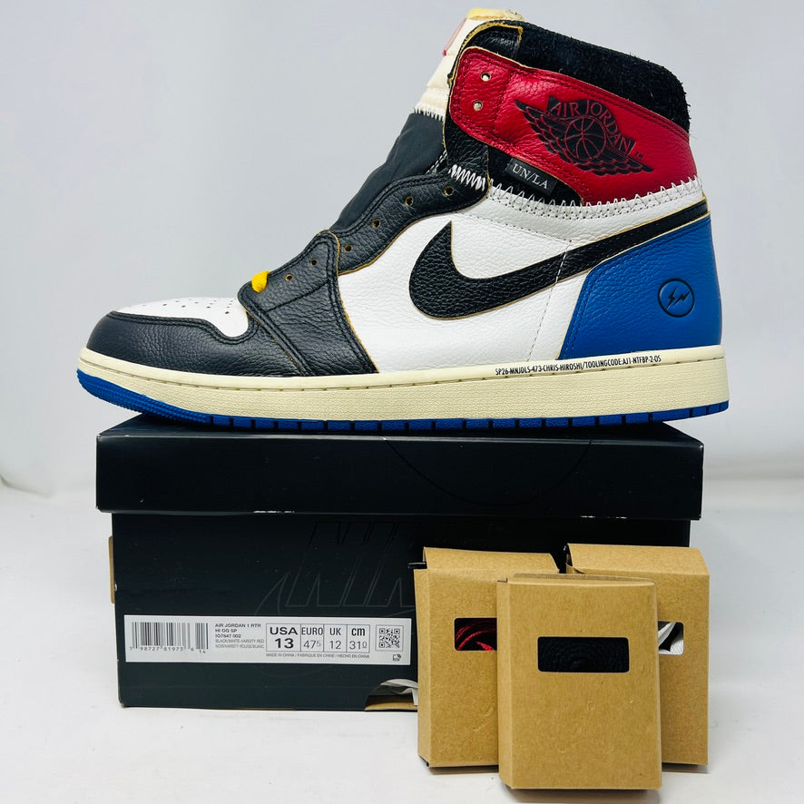 Jordan 1 Retro High OG SP Fragment x Union LA Varsity Red Sport Royal