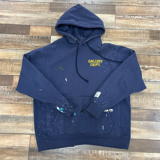 Gallery Dept. Logo Painted Hoodie 'Navy'