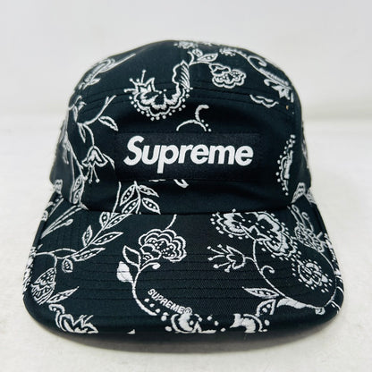 Supreme Floral Jacquard Camp Cap Black
