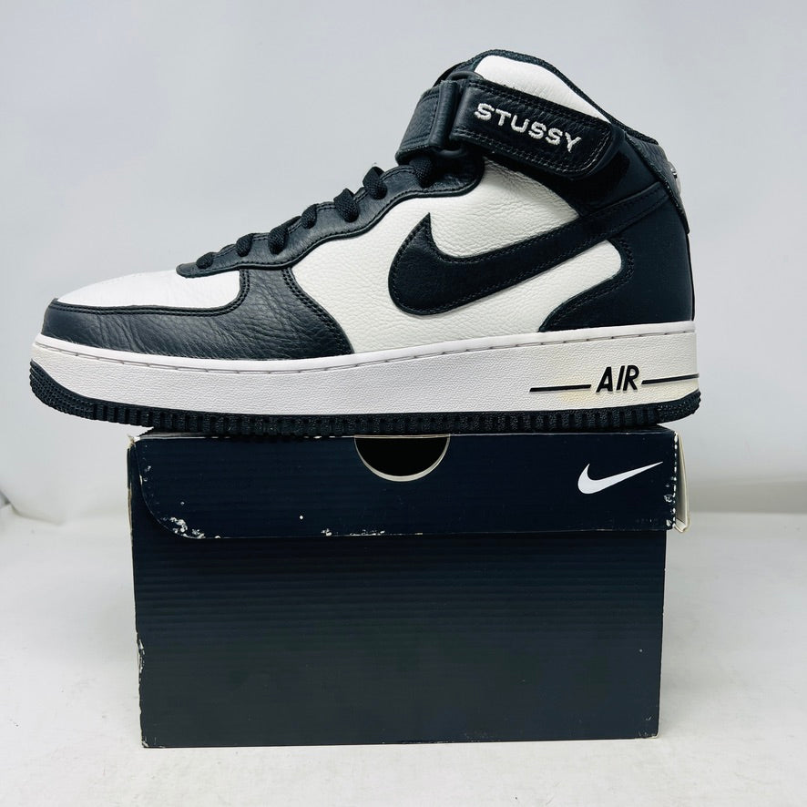 Nike Air Force 1 Mid Stussy Light Bone Black