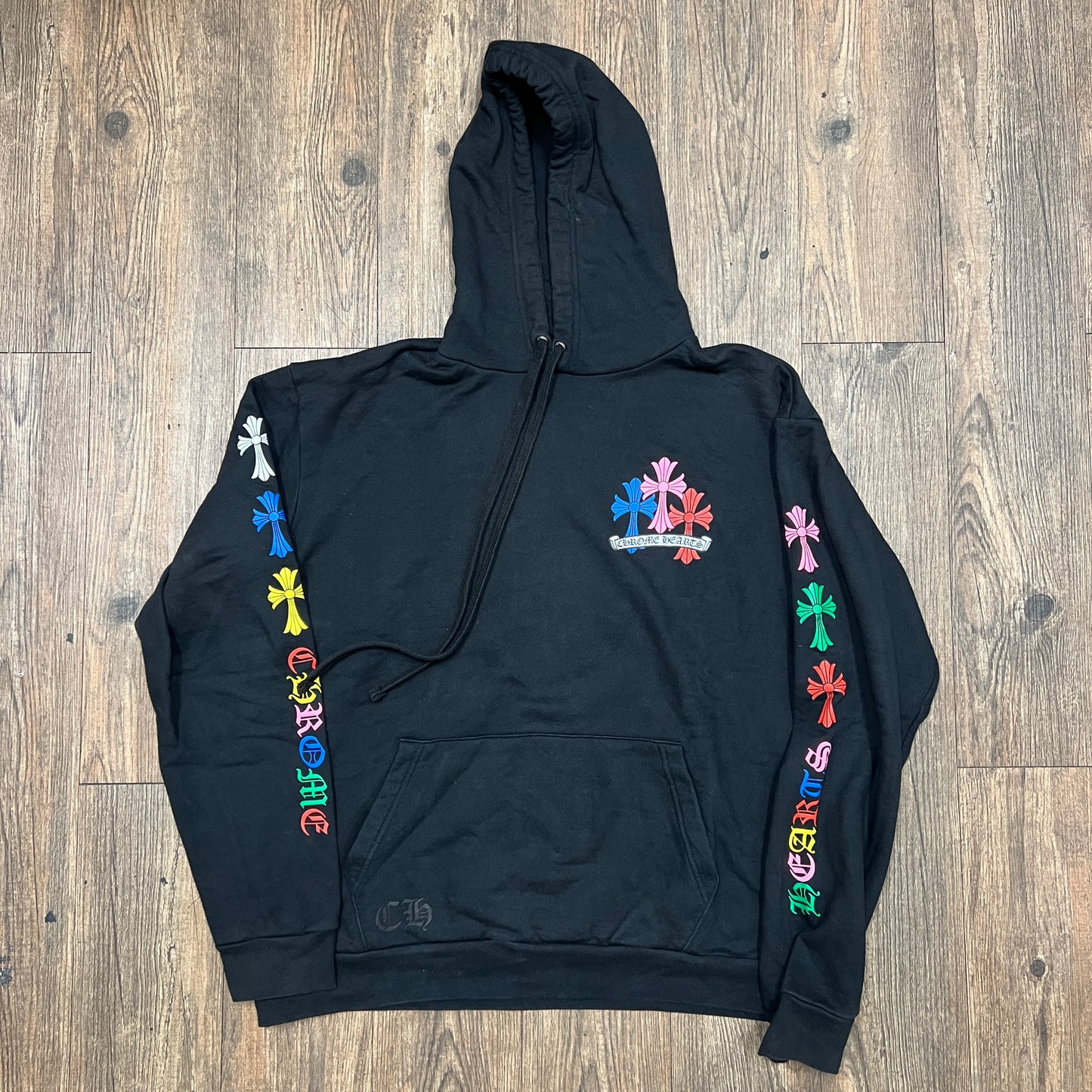 Chrome Hearts Multi Color Cross Hoodie Black