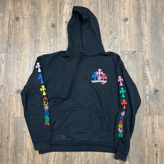 Chrome Hearts Multi Color Cross Hoodie Black