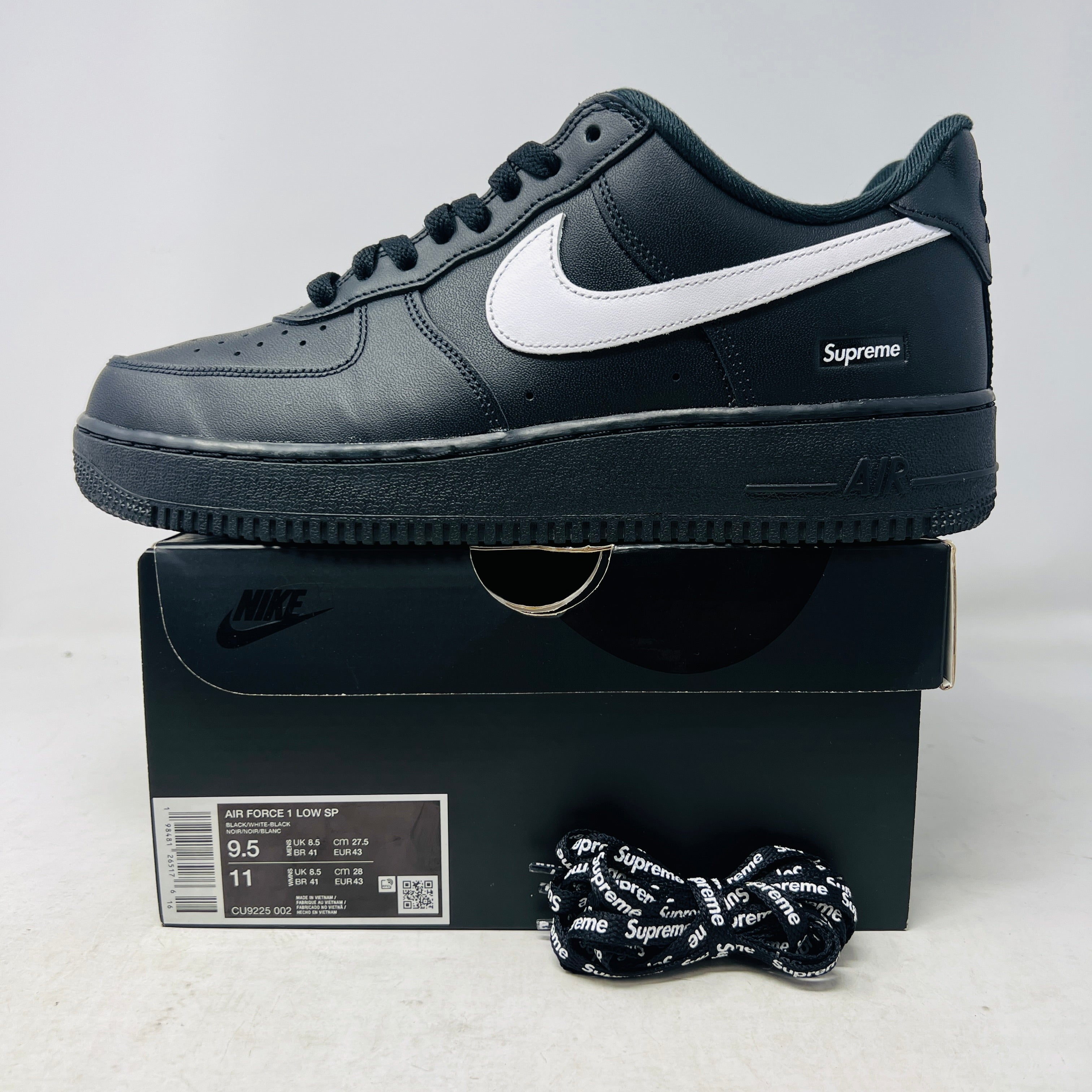 Nike Air Force 1 Low Supreme Black White – Holy Ground