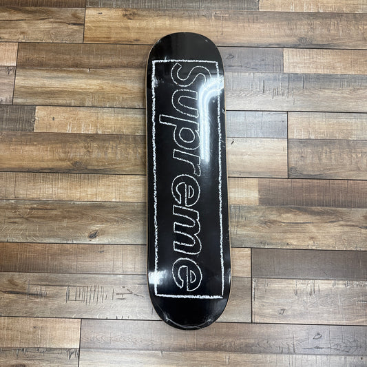 Supreme KAWS Chalk Logo Skateboard Deck Black