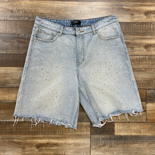 HMDD Billie Jean Light Blue Rhinestone Jorts