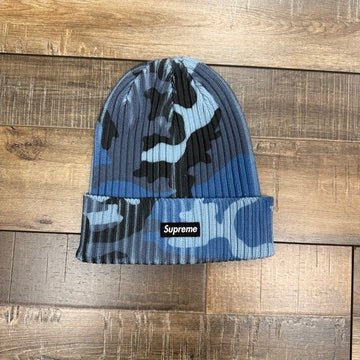 Supreme Overdyed Beanie (SS26) Blue Camo